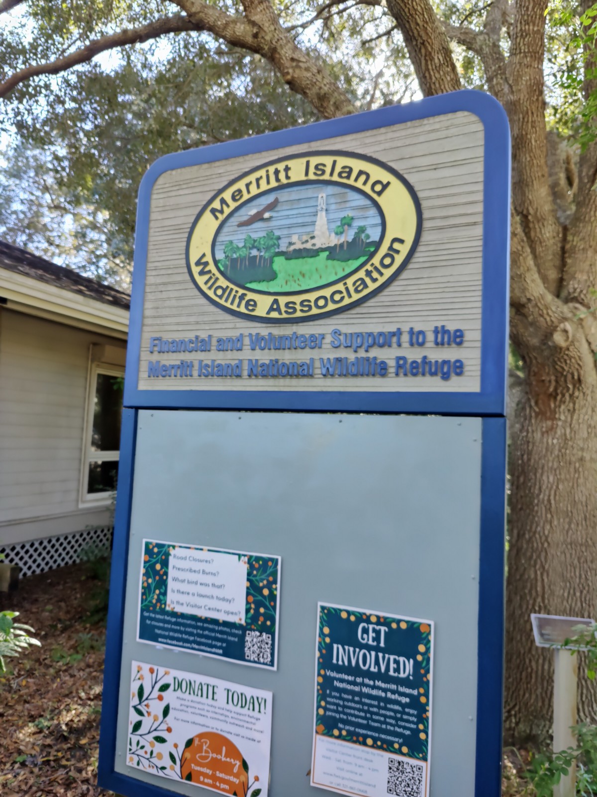 Merritt Island Visitor Center sign Sign Merritt Island