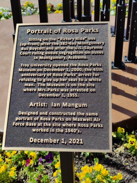 Sign in front of Rosa Parks Museum Sign in front of Rosa Parks Museum