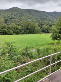 View from patio Seneca Rocks