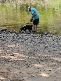 Archie and Wray at river